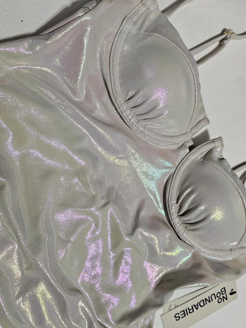 No Boundaries Iridescent Pearl Underwire Swimsuit